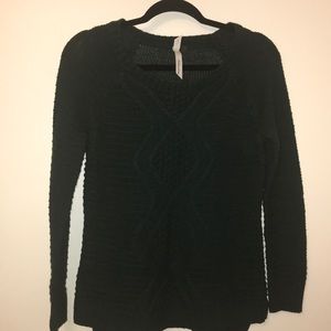Bottle green knit sweater